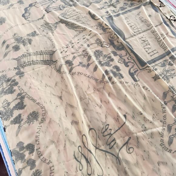 Wizarding World of Harry Potter Map Tapestry Scarf Hogwarts Castle 60X40” Magic - Picture 7 of 11